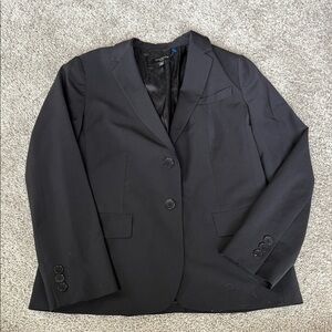 Talbots Black Textured Blazer 12 Petite